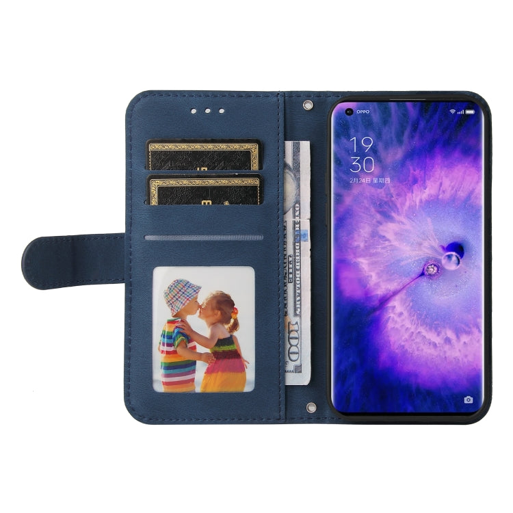 Skin Feel Life Tree Metal Button Leather Phone Case, For OPPO Find X5 Pro