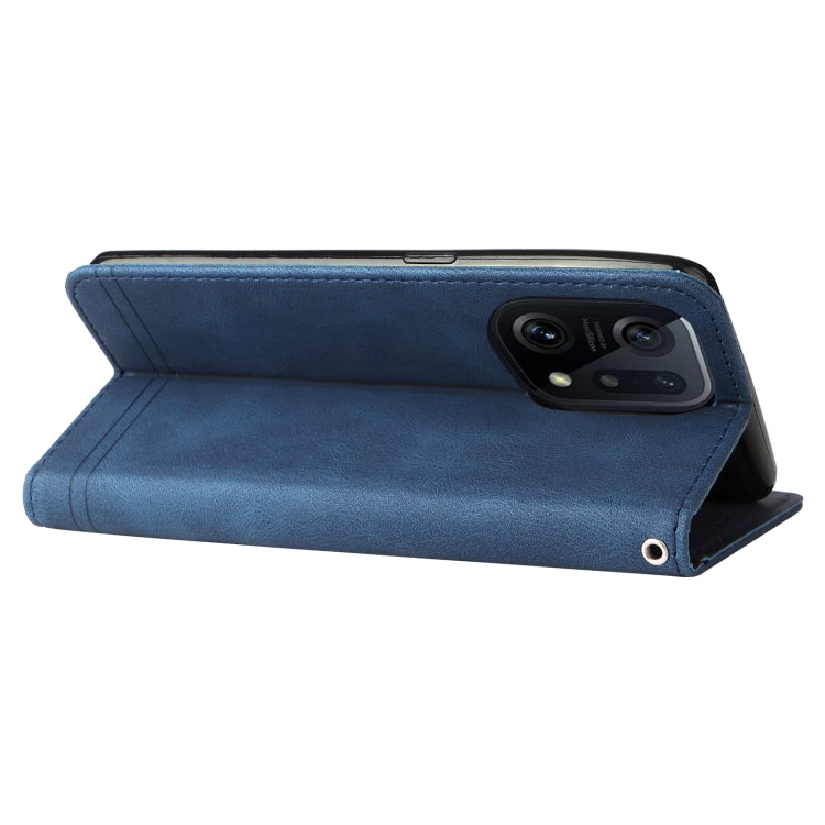 Skin Feel Life Tree Metal Button Leather Phone Case, For OPPO Find X5 Pro