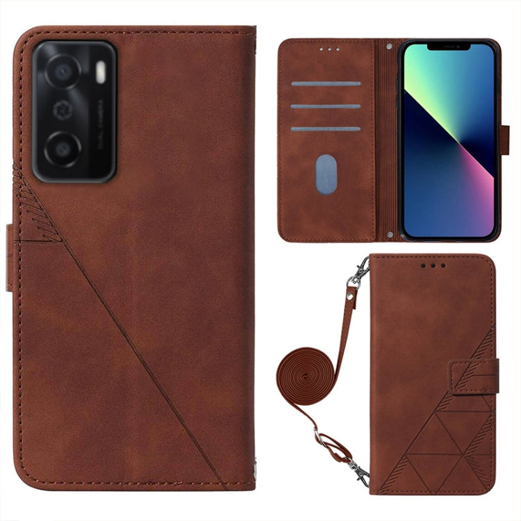 Crossbody 3D Embossed Flip Leather Phone Case, For OPPO A55s 5G Foreign Version, For OPPO Find X5, For OPPO Find X5 Pro, For OPPO K9X 5G