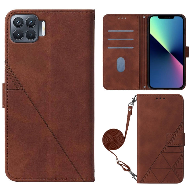 Crossbody 3D Embossed Flip Leather Phone Case, For OPPO A93 4G / F17 Pro, For OPPO A94 4G / F19 Pro 4G, For OPPO A94 5G / A95 5G, For OPPO Realme 8 5G / V13 5G