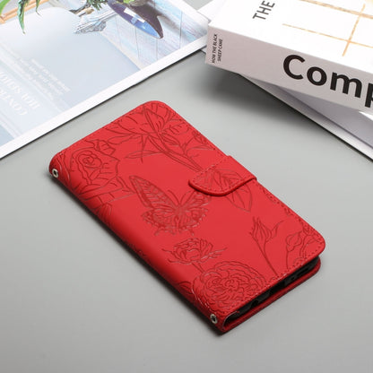 Skin Feel Butterfly Peony Embossed Leather Phone Case, For OnePlus 9R, For OnePlus Nord CE 5G, For OnePlus Nord N20 5G, For OnePlus Nord 2 5G