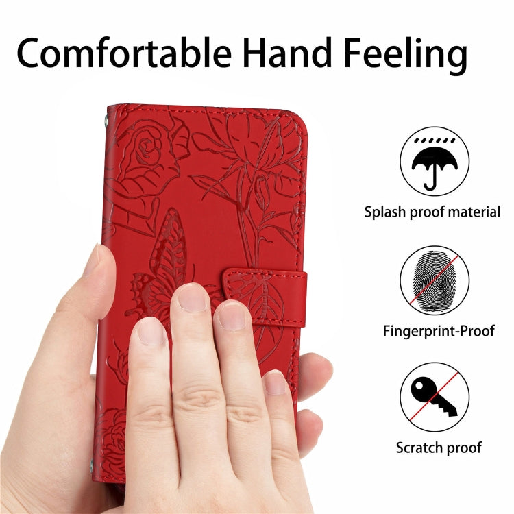 Skin Feel Butterfly Peony Embossed Leather Phone Case, For OnePlus 9R, For OnePlus Nord CE 5G, For OnePlus Nord N20 5G, For OnePlus Nord 2 5G