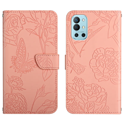 Skin Feel Butterfly Peony Embossed Leather Phone Case, For OnePlus 9R, For OnePlus Nord CE 5G, For OnePlus Nord N20 5G, For OnePlus Nord 2 5G