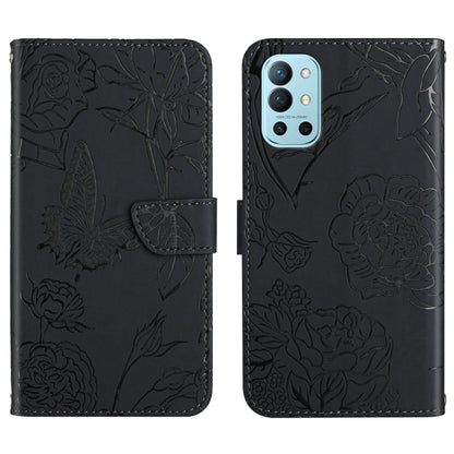 Skin Feel Butterfly Peony Embossed Leather Phone Case, For OnePlus 9R, For OnePlus Nord CE 5G, For OnePlus Nord N20 5G, For OnePlus Nord 2 5G