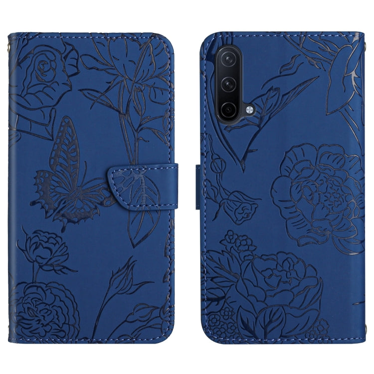 Skin Feel Butterfly Peony Embossed Leather Phone Case, For OnePlus 9R, For OnePlus Nord CE 5G, For OnePlus Nord N20 5G, For OnePlus Nord 2 5G