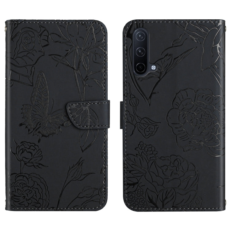 Skin Feel Butterfly Peony Embossed Leather Phone Case, For OnePlus 9R, For OnePlus Nord CE 5G, For OnePlus Nord N20 5G, For OnePlus Nord 2 5G