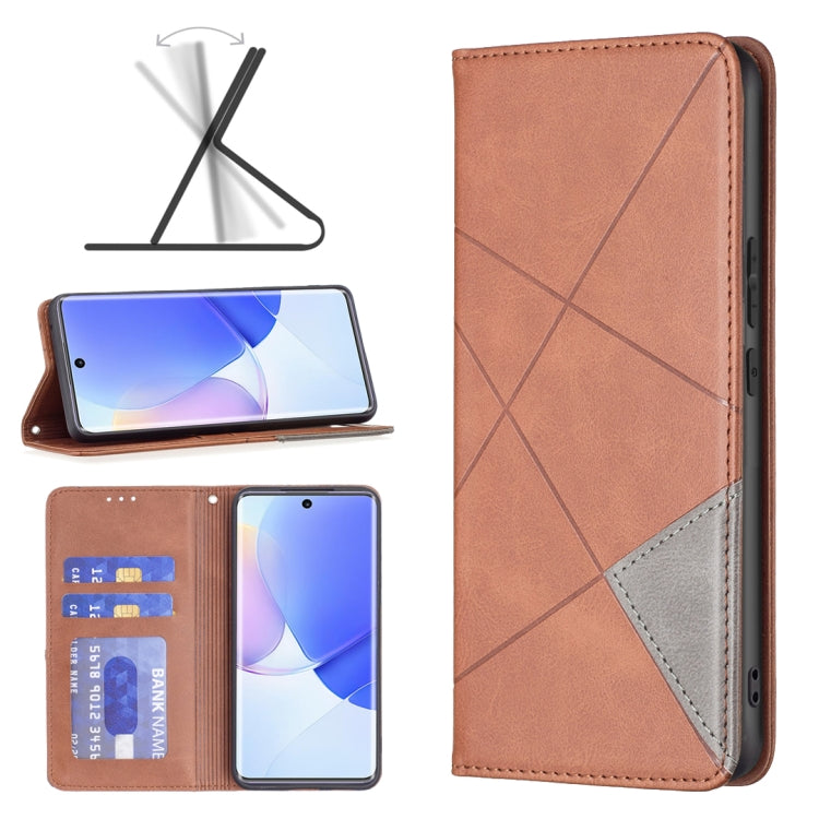 Prismatic Invisible Magnetic Leather Phone Case, For Honor 50 / Huawei nova 9, For Honor 50 Lite / Huawei nova 8i, For Motorola Moto E40 / E30, For Motorola Moto G22