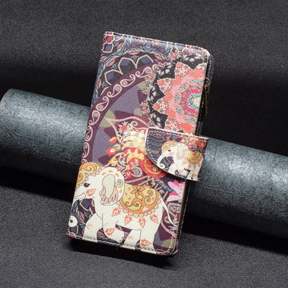 Colored Drawing Pattern Zipper Leather Phone Case, For Xiaomi 12 Pro
