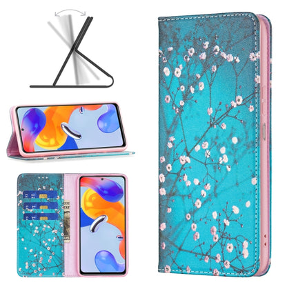 Colored Drawing Invisible Magnetic Leather Phone Case, For Xiaomi Redmi Note 11 Pro International