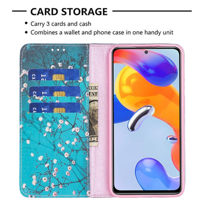 Colored Drawing Invisible Magnetic Leather Phone Case, For Xiaomi Redmi Note 11 Pro International