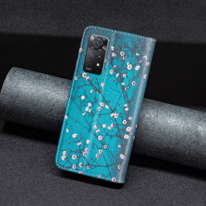 Colored Drawing Invisible Magnetic Leather Phone Case, For Xiaomi Redmi Note 11 Pro International