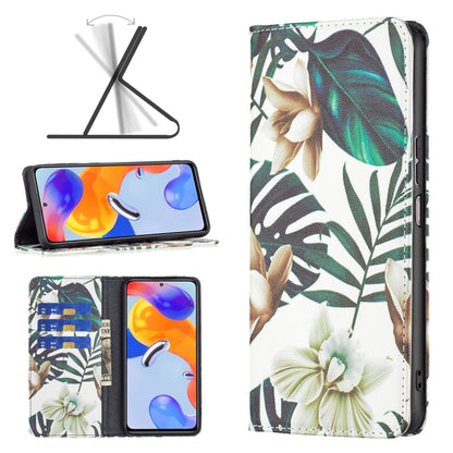 Colored Drawing Invisible Magnetic Leather Phone Case, For Xiaomi Redmi Note 11 Pro International