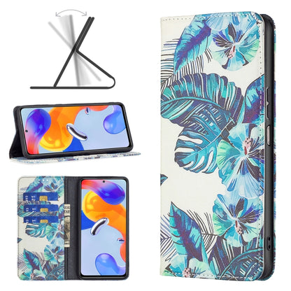 Colored Drawing Invisible Magnetic Leather Phone Case, For Xiaomi Redmi Note 11 Pro International