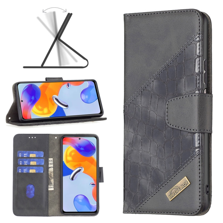Matching Color Crocodile Texture Leather Case, For Xiaomi Redmi Note 11 Pro International