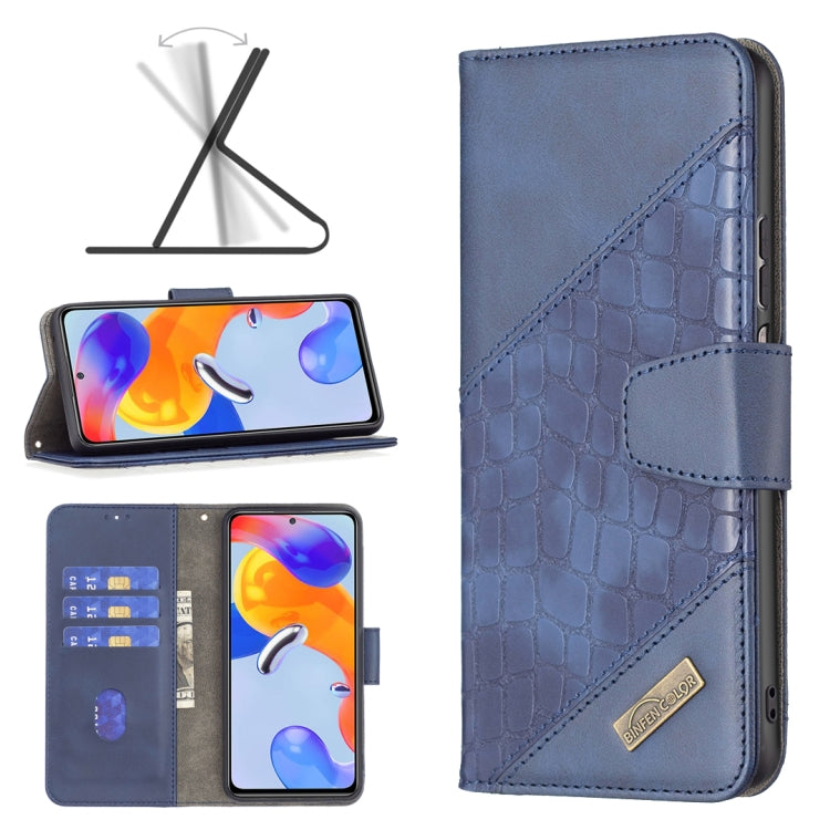 Matching Color Crocodile Texture Leather Case, For Xiaomi Redmi Note 11 Pro International