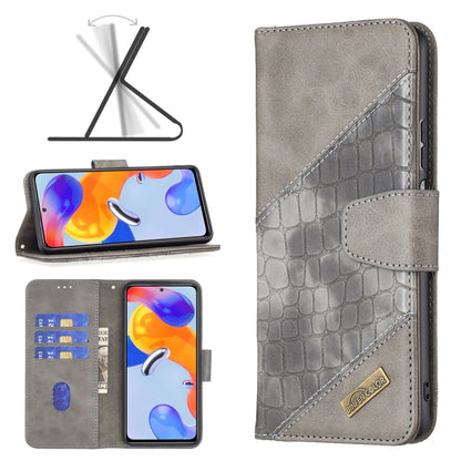 Matching Color Crocodile Texture Leather Case, For Xiaomi Redmi Note 11 Pro International