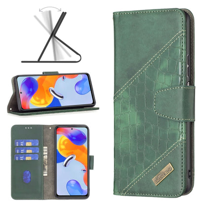 Matching Color Crocodile Texture Leather Case, For Xiaomi Redmi Note 11 Pro International