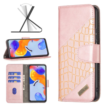 Matching Color Crocodile Texture Leather Case, For Xiaomi Redmi Note 11 Pro International