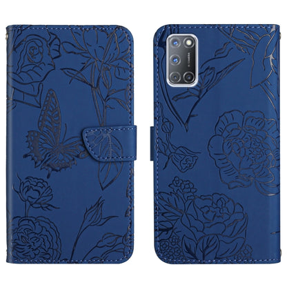 Skin Feel Butterfly Peony Embossed Leather Phone Case, For OPPO A52 / A72 / A92, For OPPO A53 4G, For OPPO A54 4G / A16, For OPPO A54 5G