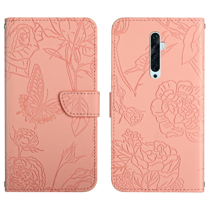 Skin Feel Butterfly Peony Embossed Leather Phone Case, For OPPO Reno2 Z / F, For OPPO Reno3 Pro, For OPPO Reno4 5G, For OPPO Reno4 Pro