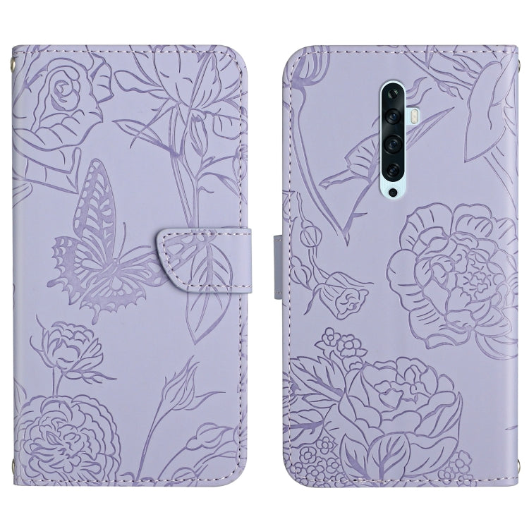 Skin Feel Butterfly Peony Embossed Leather Phone Case, For OPPO Reno2 Z / F, For OPPO Reno3 Pro, For OPPO Reno4 5G, For OPPO Reno4 Pro
