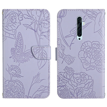Skin Feel Butterfly Peony Embossed Leather Phone Case, For OPPO Reno2 Z / F, For OPPO Reno3 Pro, For OPPO Reno4 5G, For OPPO Reno4 Pro