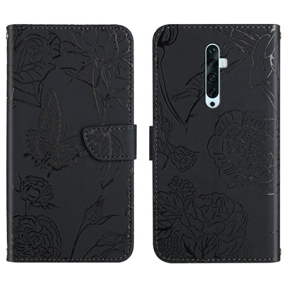 Skin Feel Butterfly Peony Embossed Leather Phone Case, For OPPO Reno2 Z / F, For OPPO Reno3 Pro, For OPPO Reno4 5G, For OPPO Reno4 Pro