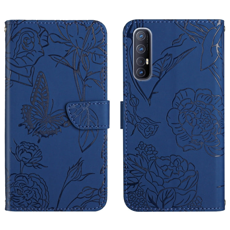 Skin Feel Butterfly Peony Embossed Leather Phone Case, For OPPO Reno2 Z / F, For OPPO Reno3 Pro, For OPPO Reno4 5G, For OPPO Reno4 Pro