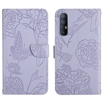Skin Feel Butterfly Peony Embossed Leather Phone Case, For OPPO Reno2 Z / F, For OPPO Reno3 Pro, For OPPO Reno4 5G, For OPPO Reno4 Pro