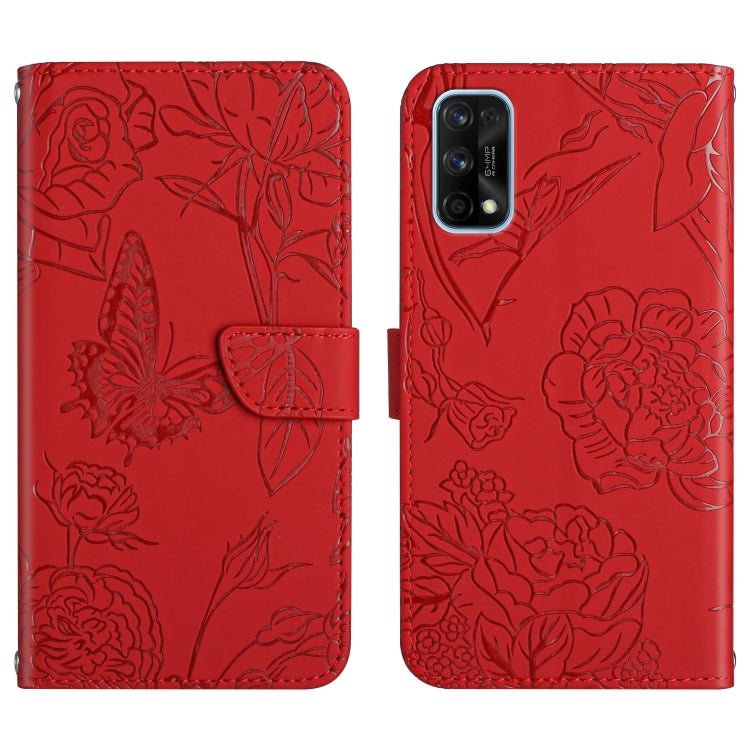 Skin Feel Butterfly Peony Embossed Leather Phone Case, For OPPO Realme 7 Pro, For OPPO Realme 8 5G / V13 5G, For OPPO Realme 8 / 8 Pro, For OPPO Realme 8i