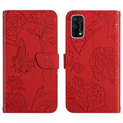 Skin Feel Butterfly Peony Embossed Leather Phone Case, For OPPO Realme 7 Pro, For OPPO Realme 8 5G / V13 5G, For OPPO Realme 8 / 8 Pro, For OPPO Realme 8i