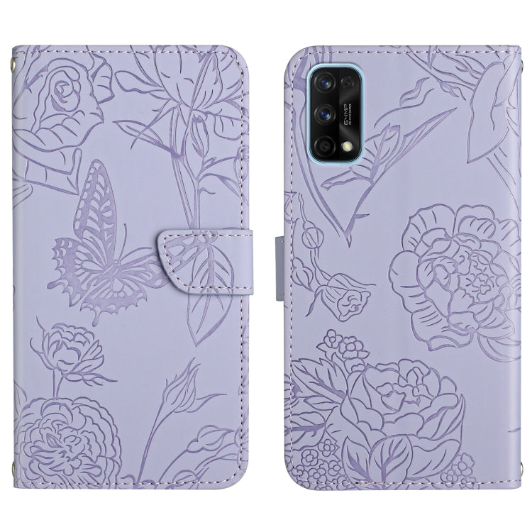 Skin Feel Butterfly Peony Embossed Leather Phone Case, For OPPO Realme 7 Pro, For OPPO Realme 8 5G / V13 5G, For OPPO Realme 8 / 8 Pro, For OPPO Realme 8i