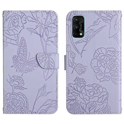 Skin Feel Butterfly Peony Embossed Leather Phone Case, For OPPO Realme 7 Pro, For OPPO Realme 8 5G / V13 5G, For OPPO Realme 8 / 8 Pro, For OPPO Realme 8i