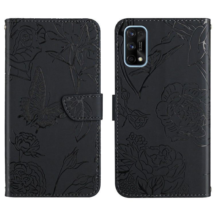 Skin Feel Butterfly Peony Embossed Leather Phone Case, For OPPO Realme 7 Pro, For OPPO Realme 8 5G / V13 5G, For OPPO Realme 8 / 8 Pro, For OPPO Realme 8i
