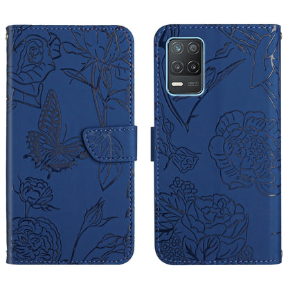 Skin Feel Butterfly Peony Embossed Leather Phone Case, For OPPO Realme 7 Pro, For OPPO Realme 8 5G / V13 5G, For OPPO Realme 8 / 8 Pro, For OPPO Realme 8i