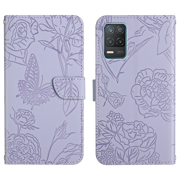 Skin Feel Butterfly Peony Embossed Leather Phone Case, For OPPO Realme 7 Pro, For OPPO Realme 8 5G / V13 5G, For OPPO Realme 8 / 8 Pro, For OPPO Realme 8i