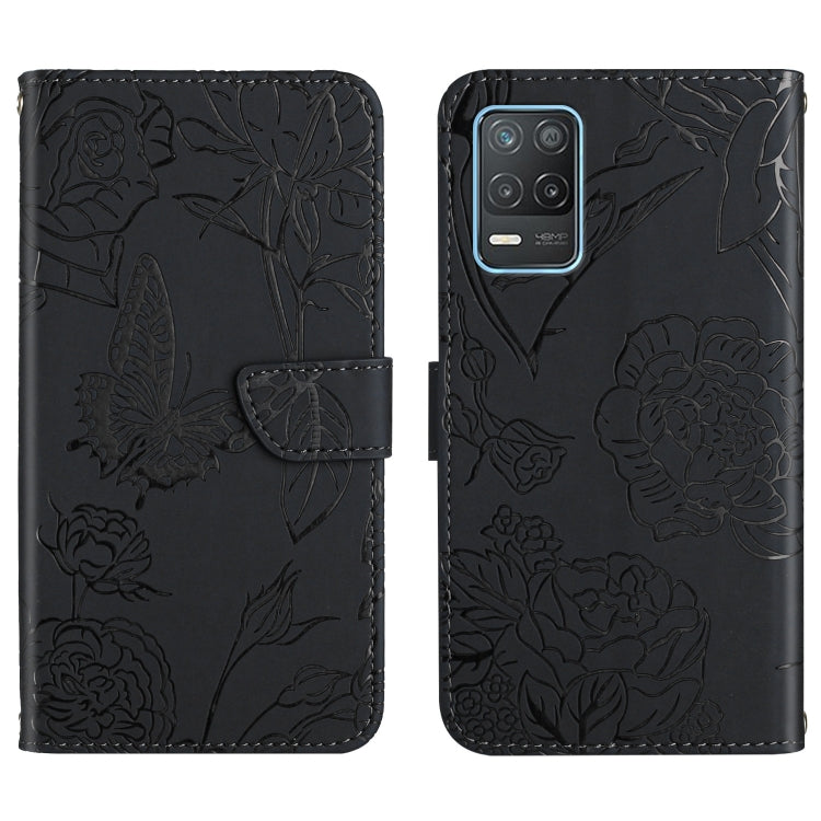 Skin Feel Butterfly Peony Embossed Leather Phone Case, For OPPO Realme 7 Pro, For OPPO Realme 8 5G / V13 5G, For OPPO Realme 8 / 8 Pro, For OPPO Realme 8i