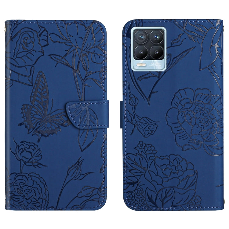 Skin Feel Butterfly Peony Embossed Leather Phone Case, For OPPO Realme 7 Pro, For OPPO Realme 8 5G / V13 5G, For OPPO Realme 8 / 8 Pro, For OPPO Realme 8i