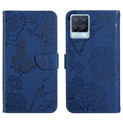 Skin Feel Butterfly Peony Embossed Leather Phone Case, For OPPO Realme 7 Pro, For OPPO Realme 8 5G / V13 5G, For OPPO Realme 8 / 8 Pro, For OPPO Realme 8i