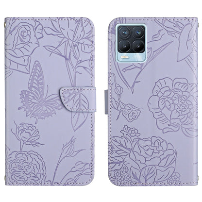 Skin Feel Butterfly Peony Embossed Leather Phone Case, For OPPO Realme 7 Pro, For OPPO Realme 8 5G / V13 5G, For OPPO Realme 8 / 8 Pro, For OPPO Realme 8i