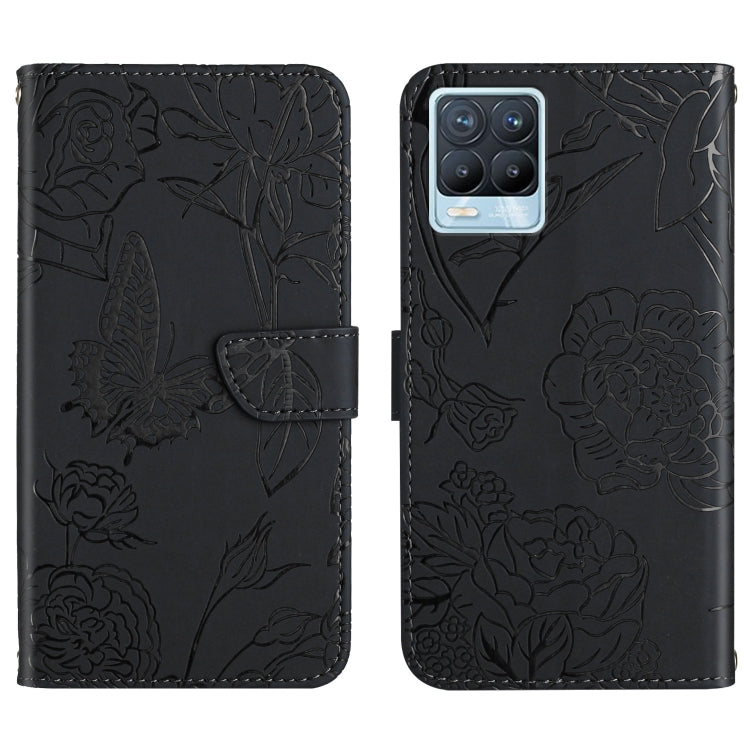 Skin Feel Butterfly Peony Embossed Leather Phone Case, For OPPO Realme 7 Pro, For OPPO Realme 8 5G / V13 5G, For OPPO Realme 8 / 8 Pro, For OPPO Realme 8i