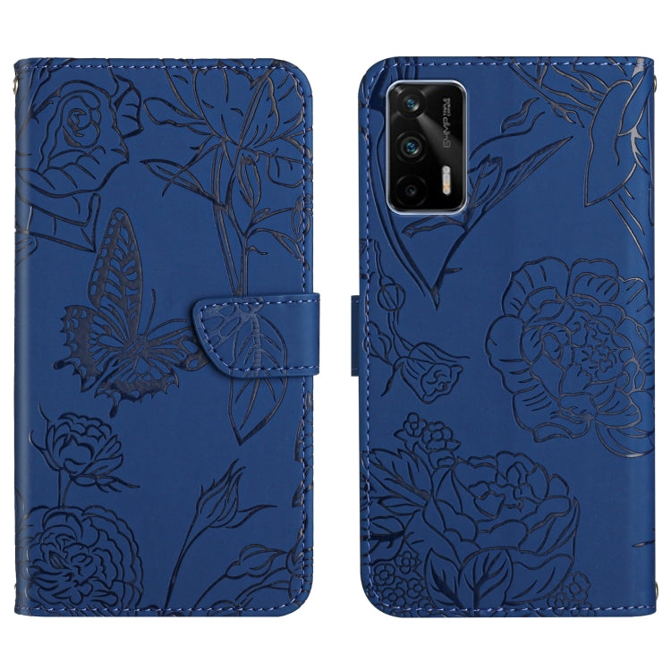 Skin Feel Butterfly Peony Embossed Leather Phone Case, For OPPO Realme C31, For OPPO Realme C35, For OPPO Realme GT, For OPPO Realme GT Master
