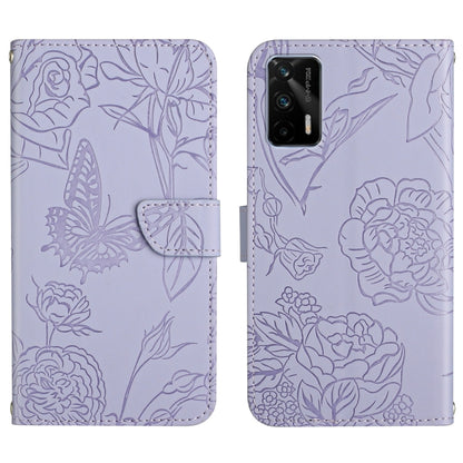 Skin Feel Butterfly Peony Embossed Leather Phone Case, For OPPO Realme C31, For OPPO Realme C35, For OPPO Realme GT, For OPPO Realme GT Master