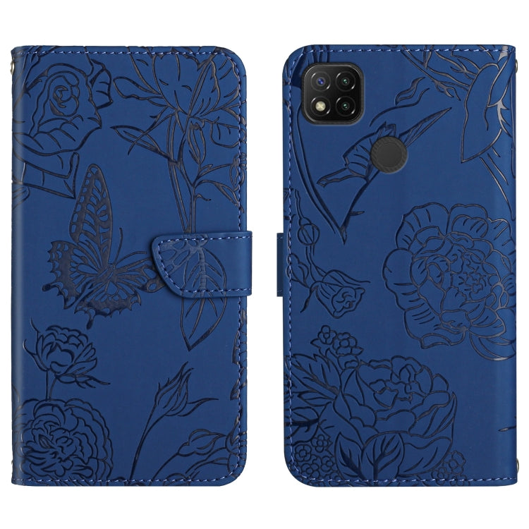 Skin Feel Butterfly Peony Embossed Leather Phone Case, For Xiaomi Redmi 8 / 8A, For Xiaomi Redmi 9, For Xiaomi Redmi 9A, For Xiaomi Redmi 9C