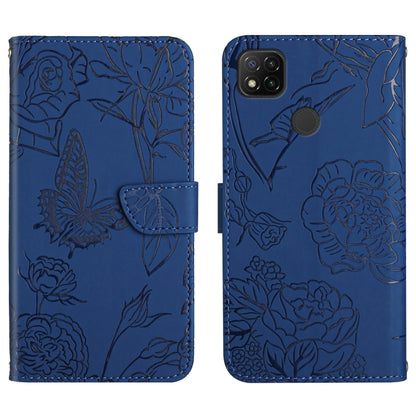 Skin Feel Butterfly Peony Embossed Leather Phone Case, For Xiaomi Redmi 8 / 8A, For Xiaomi Redmi 9, For Xiaomi Redmi 9A, For Xiaomi Redmi 9C