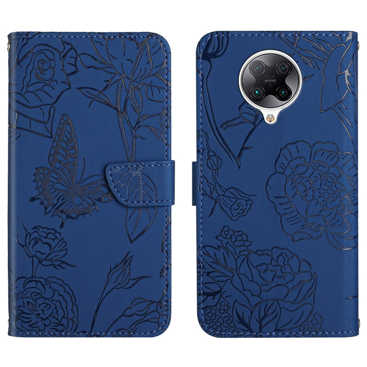 Skin Feel Butterfly Peony Embossed Leather Phone Case, For Xiaomi Redmi 10 4G, For Xiaomi Redmi 10 5G / Note 11E, For Xiaomi Redmi 10C, For Xiaomi Redmi K30 Pro