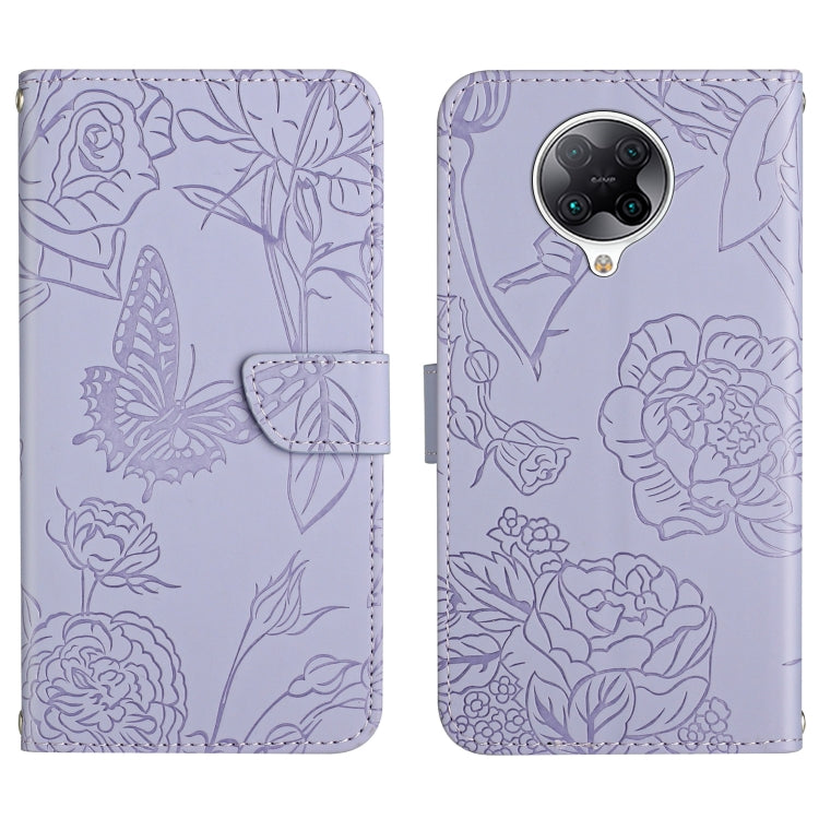 Skin Feel Butterfly Peony Embossed Leather Phone Case, For Xiaomi Redmi 10 4G, For Xiaomi Redmi 10 5G / Note 11E, For Xiaomi Redmi 10C, For Xiaomi Redmi K30 Pro