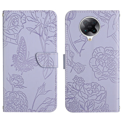 Skin Feel Butterfly Peony Embossed Leather Phone Case, For Xiaomi Redmi 10 4G, For Xiaomi Redmi 10 5G / Note 11E, For Xiaomi Redmi 10C, For Xiaomi Redmi K30 Pro