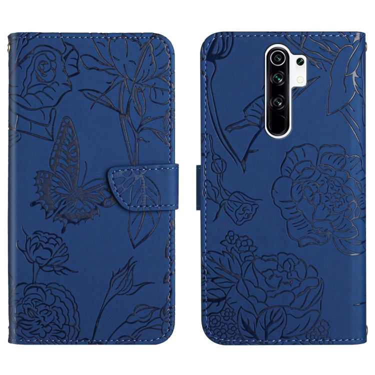 Skin Feel Butterfly Peony Embossed Leather Phone Case, For Xiaomi Redmi K40, For Xiaomi Redmi Note 7, For Xiaomi Redmi Note 8, For Xiaomi Redmi Note 8 Pro