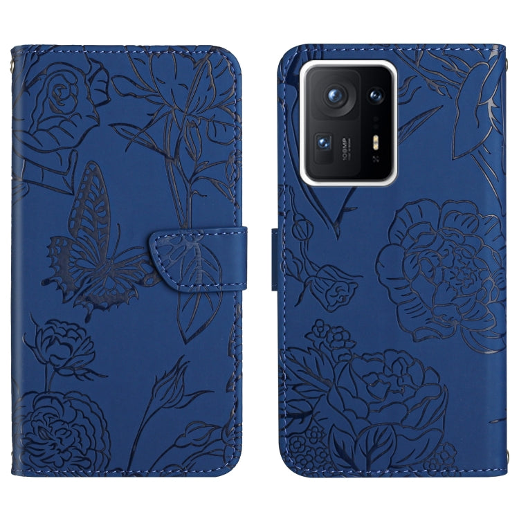 Skin Feel Butterfly Peony Embossed Leather Phone Case, For Xiaomi Mi Mix 4, For Xiaomi Mi Note 10 Lite, For Xiaomi Mi Note 10 / Note 10 Pro, For Xiaomi Poco M4 Pro 4G